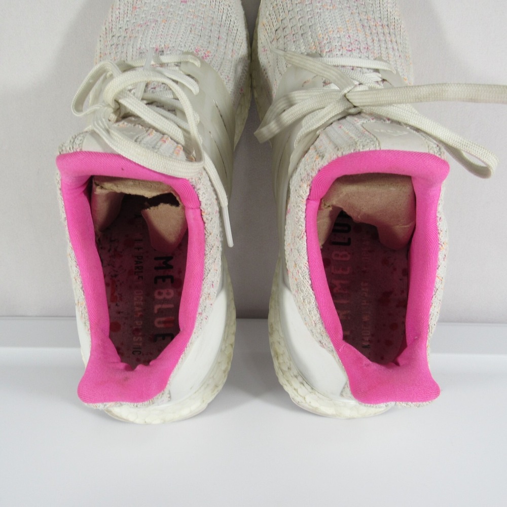 ADIDAS UltraBoost 4.0 DNA /Cloud White & Pink Running Shoes Women's Size 9.5 - Picture 7 of 9